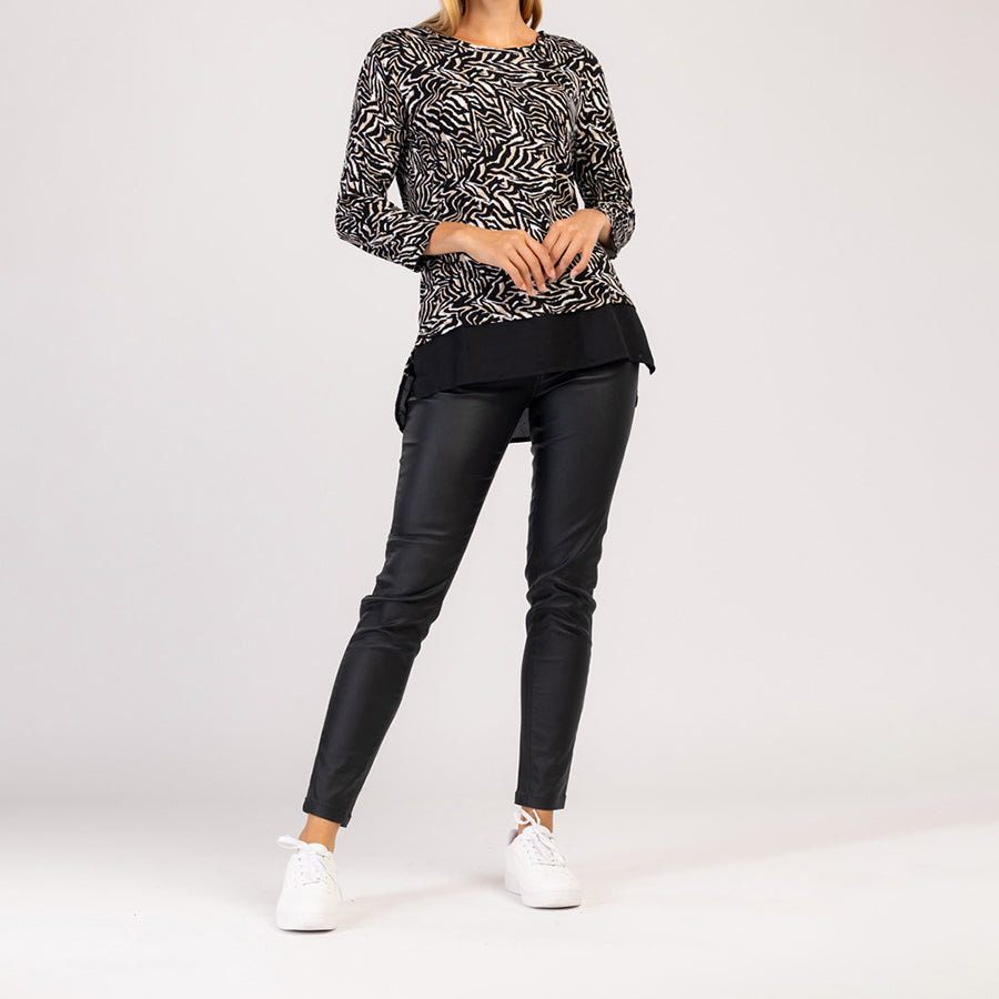 MIRA – Modny damski T-shirt z długim rękawem