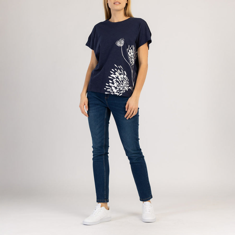 TEEZY – Damski bawełniany T-shirt z nadrukiem